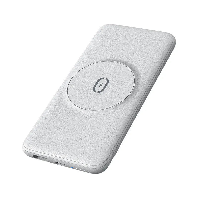 Maiduo MagSafe magnetic wireless charging power bank in mint green colour showing dimensions