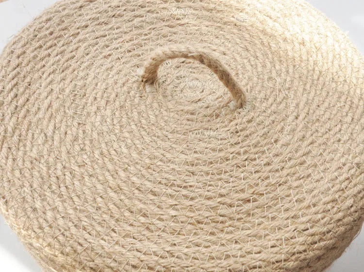 Japanese style linen fabric storage basket with dustproof cover in three sizes