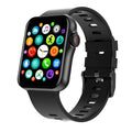 D06 smart watch with colour screen and black liquid silicone strap on a wrist