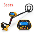 GC1028 black and yellow professional metal detector with LCD screen and waterproof search coil.