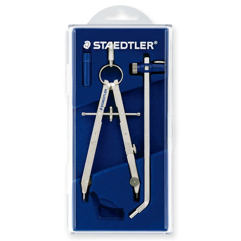 STAEDTLER 551 01 precision car compass with telescopic rod showing 265mm maximum circle diameter