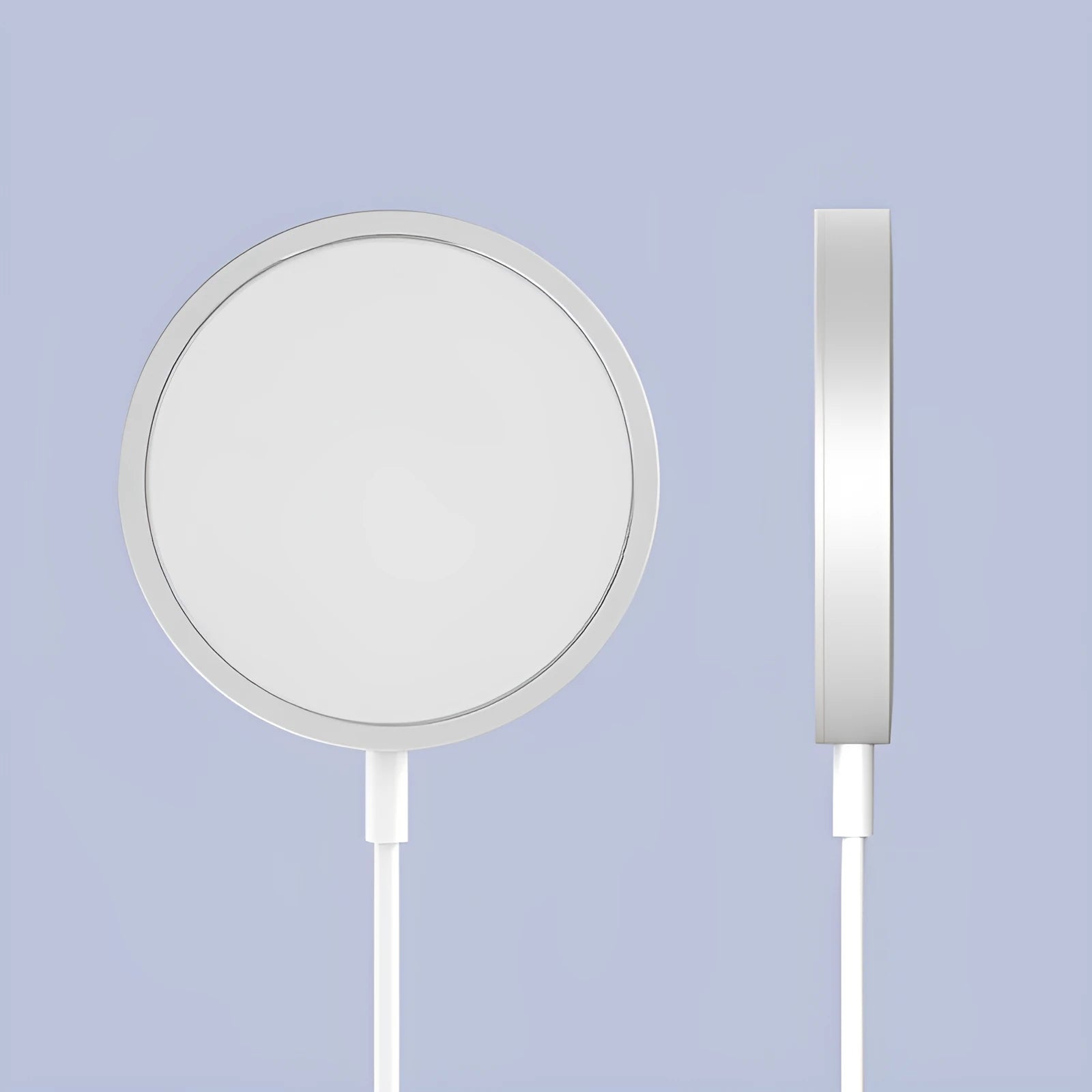 Magsafe magnetic wireless charger for iPhone 12 and 13 series in silver, black, blue, or red colour