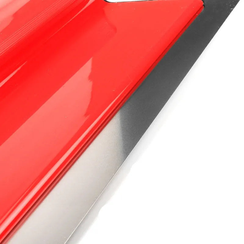 Red 40 cm wall levelling scraper for putty removal and wallpaper preparation