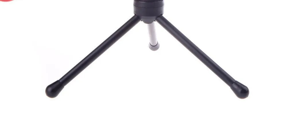 Black wired computer microphone with clip mount and 1.85 metre cable for PC chatting and karaoke