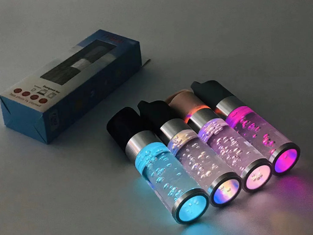 Portable Bluetooth speaker with colourful crystal lighting effects in compact 145mm size