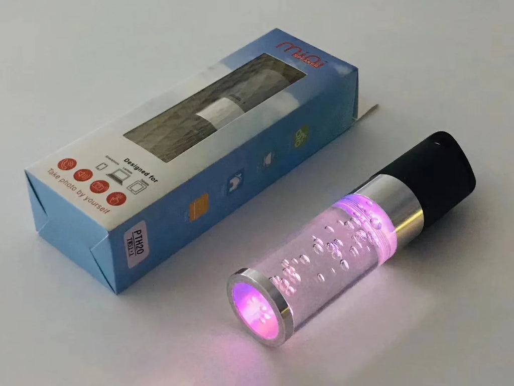 Portable Bluetooth speaker with colourful crystal lighting effects in compact 145mm size