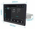 Black GM car navigator with large rotating LCD screen and Android system on dashboard