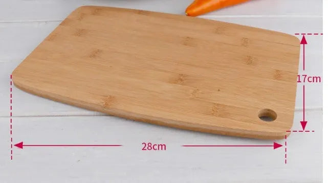 Moso bamboo square kitchen cutting board, 28x17x1 cm, antibacterial surface for vegetable chopping