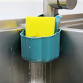 Nordic style plastic sink drain basket in dark blue colour measuring 20cm by 10cm