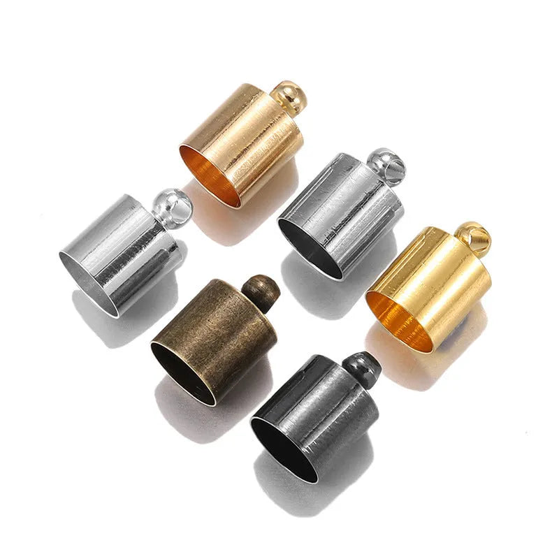 Copper weight caps for pendant jewellery in various sizes and electroplated colour finishes