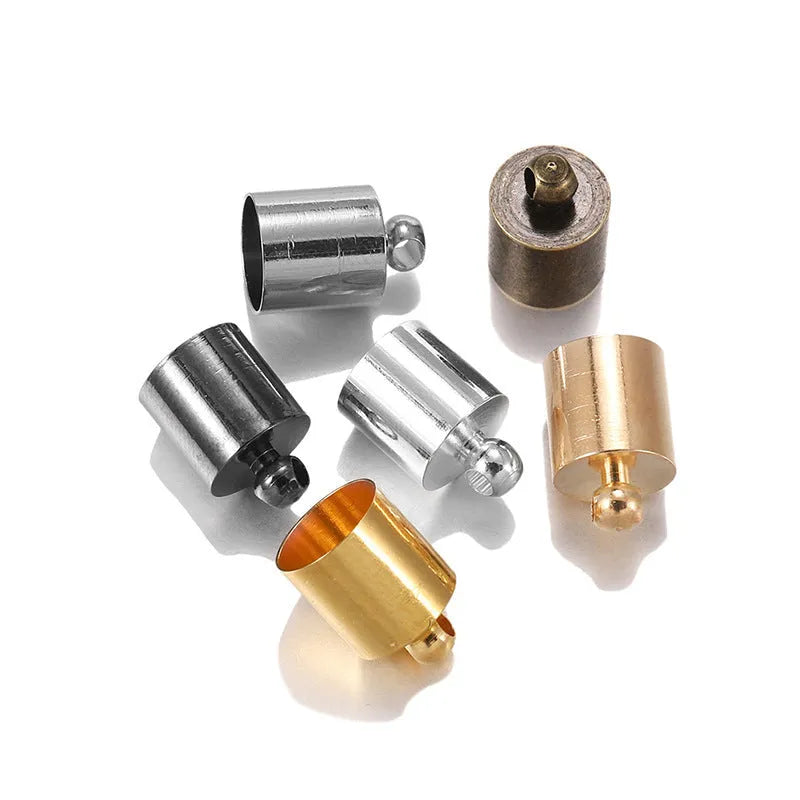 Copper weight caps for pendant jewellery in various sizes and electroplated colour finishes