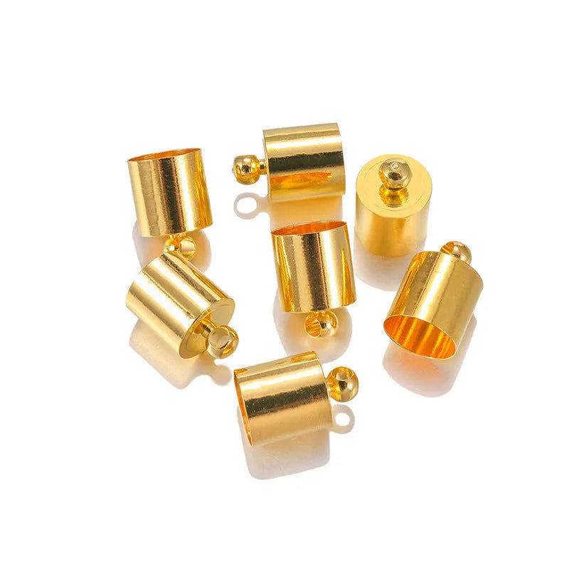 Copper weight caps for pendant jewellery in various sizes and electroplated colour finishes