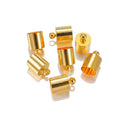 Copper weight caps for pendant jewellery in various sizes and electroplated colour finishes