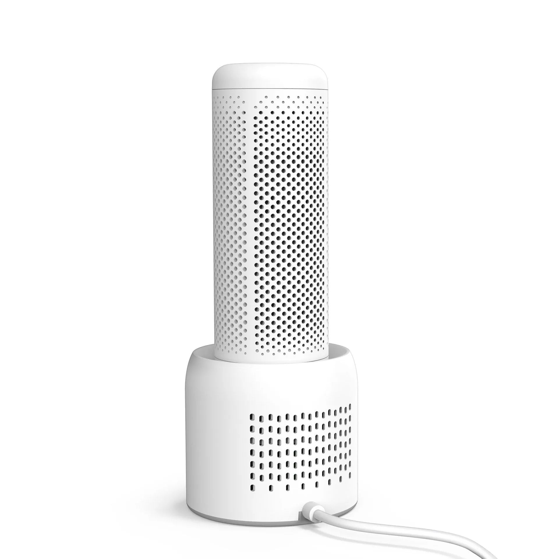 White small indoor household dehumidifier with 1 litre water tank capacity