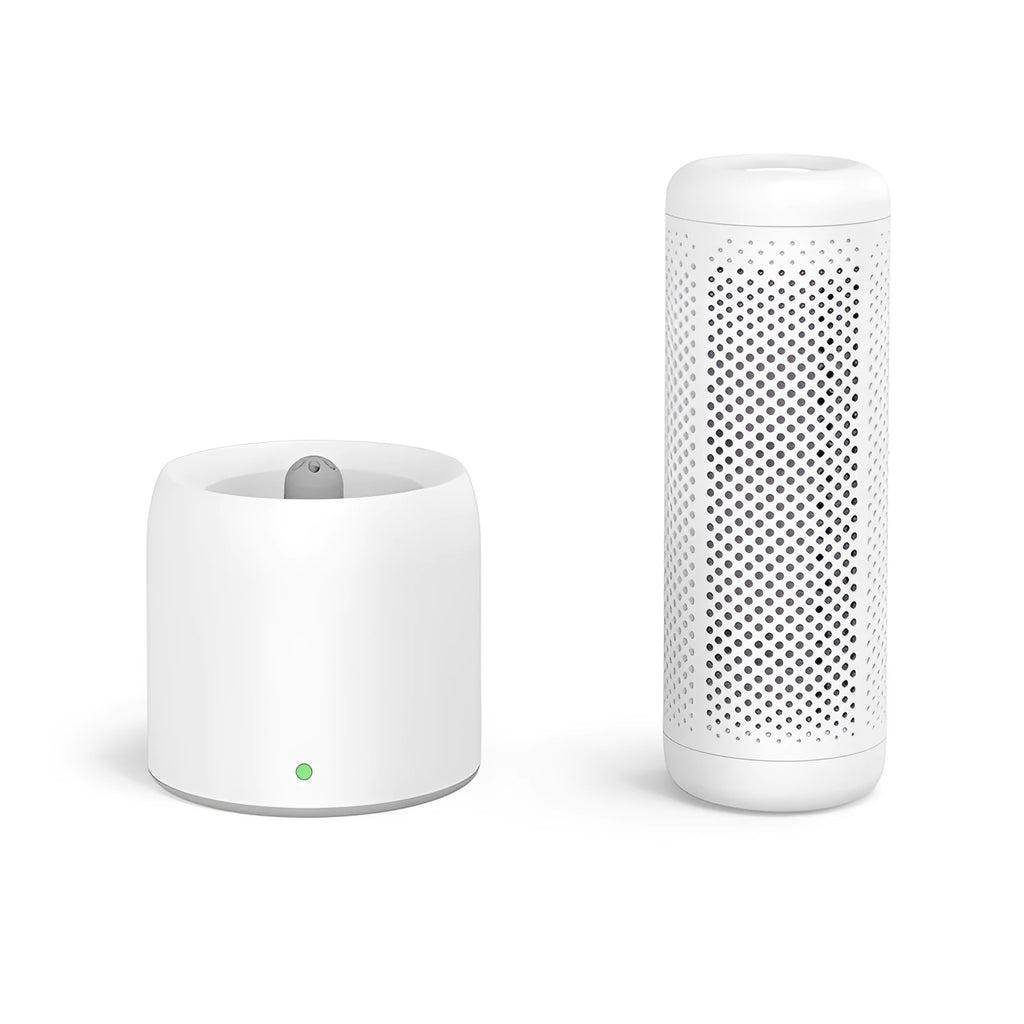 White small indoor household dehumidifier with 1 litre water tank capacity