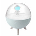 USB-powered cartoon night light with sleep aid option in blue or white colour