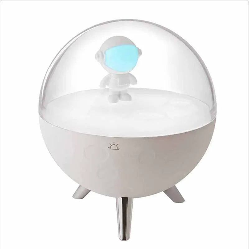 USB-powered cartoon night light with sleep aid option in blue or white colour