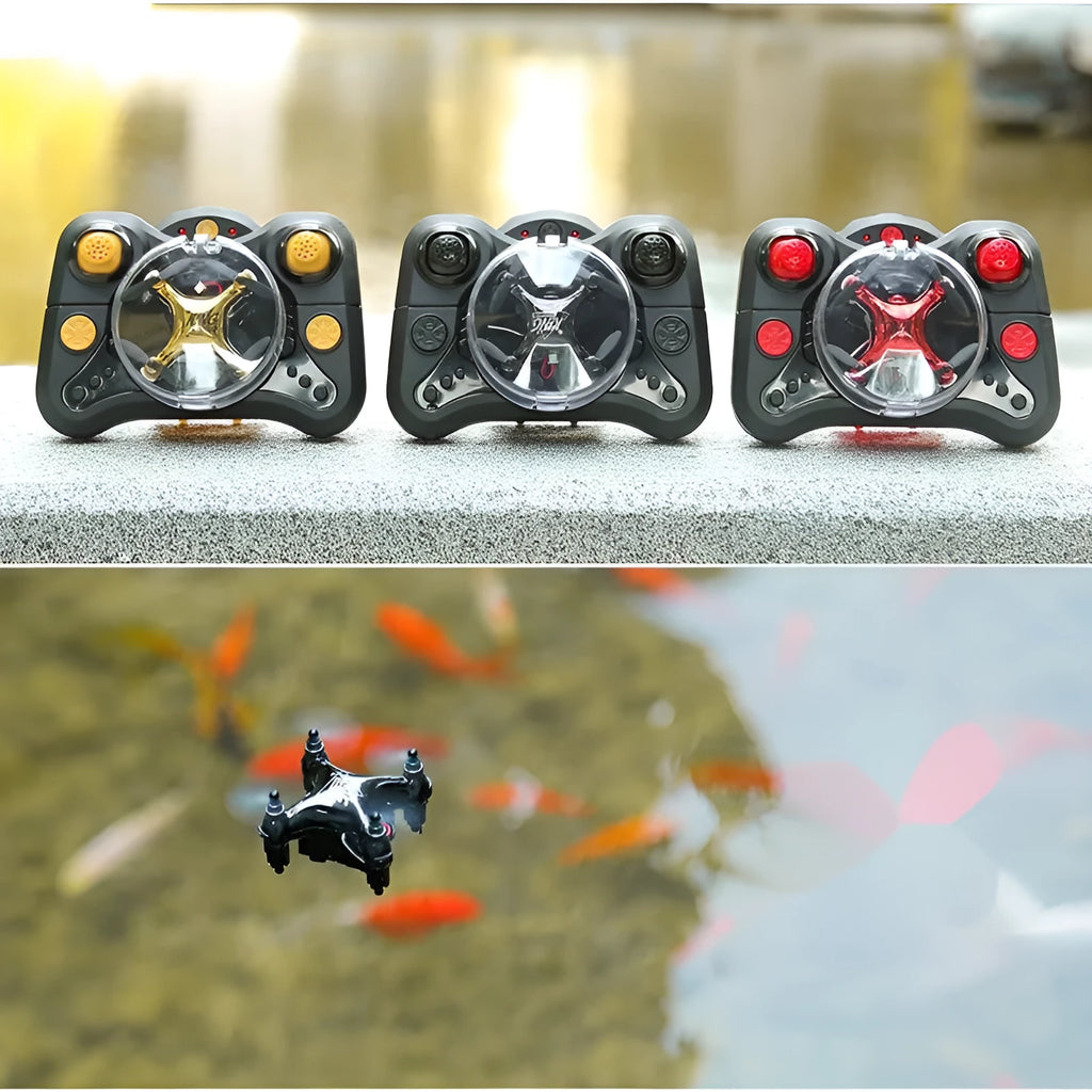 Fixed height remote control aircraft toy with plastic construction and multiple colour options
