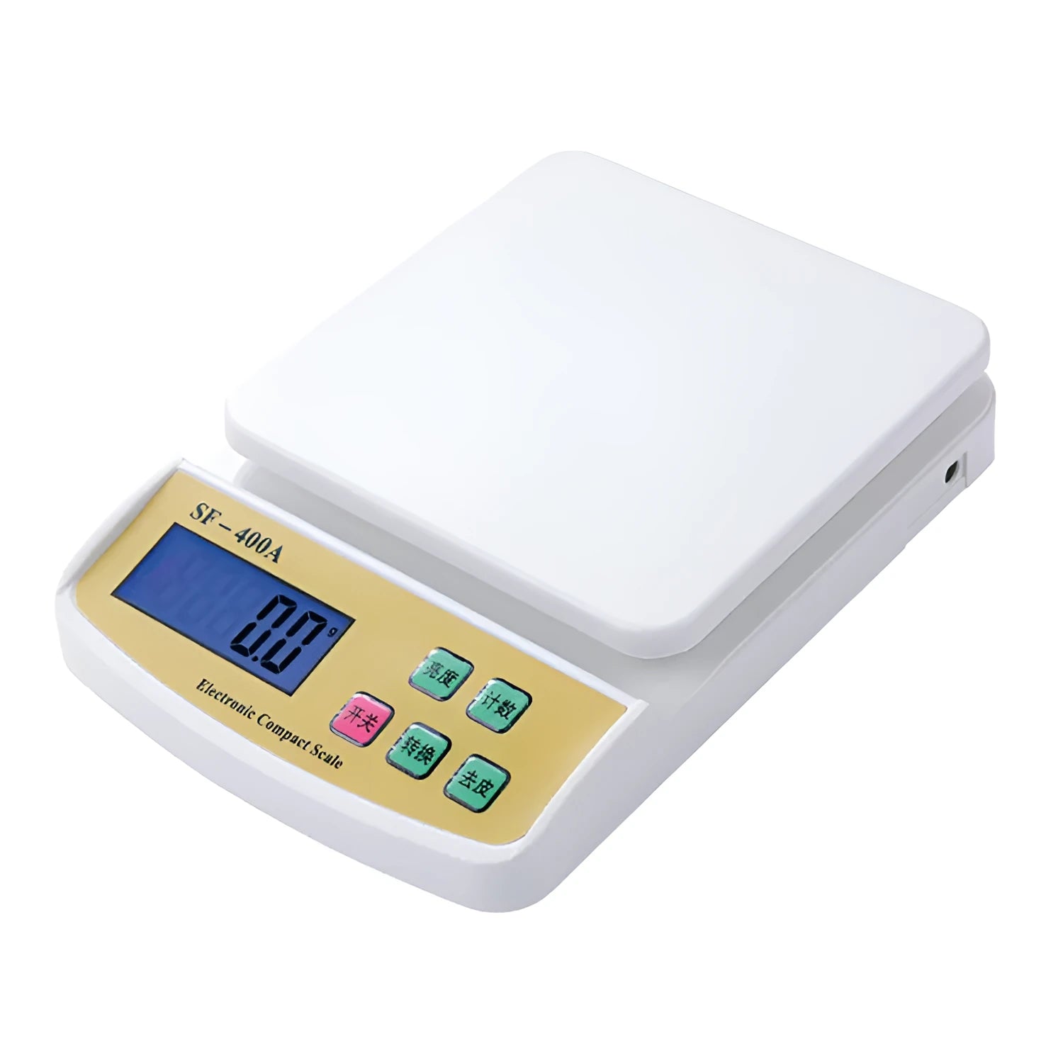 SF-400A digital kitchen scales with display showing weight measurement