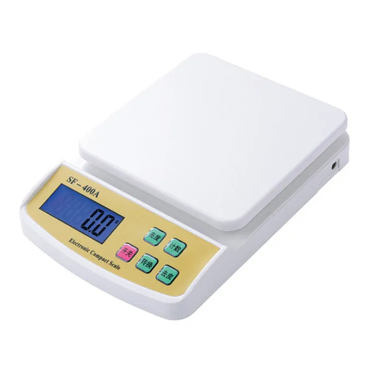SF-400A digital kitchen scales with display showing weight measurement