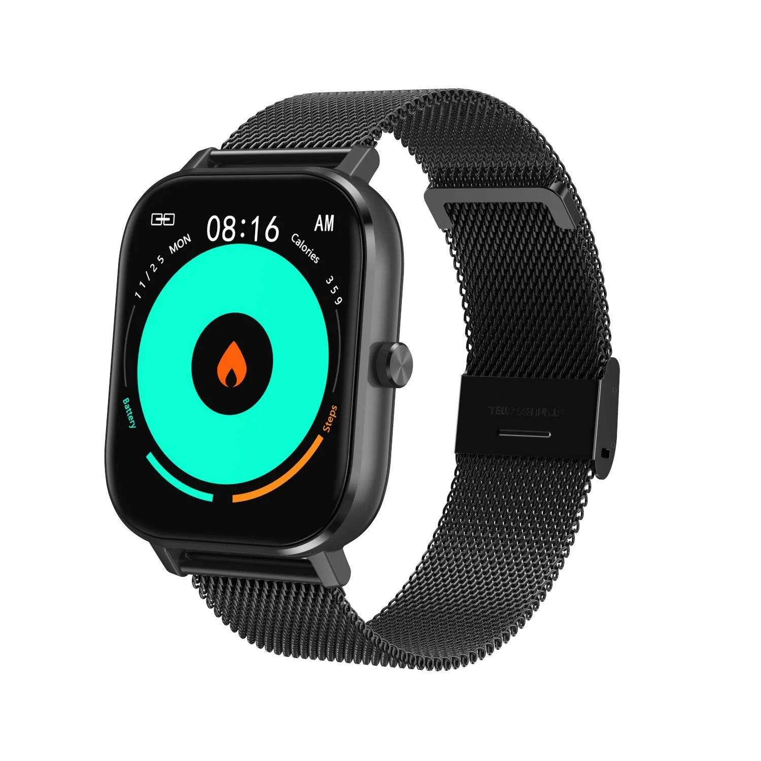 Smart bracelet with 1.54-inch screen showing health metrics including ECG, blood pressure and blood oxygen readings