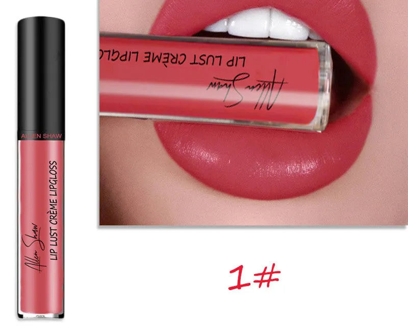 Silky cream texture lip gloss with mineral ingredients in various colour options
