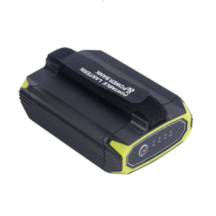 Green aluminium alloy rechargeable camping light with LED array and power bank function