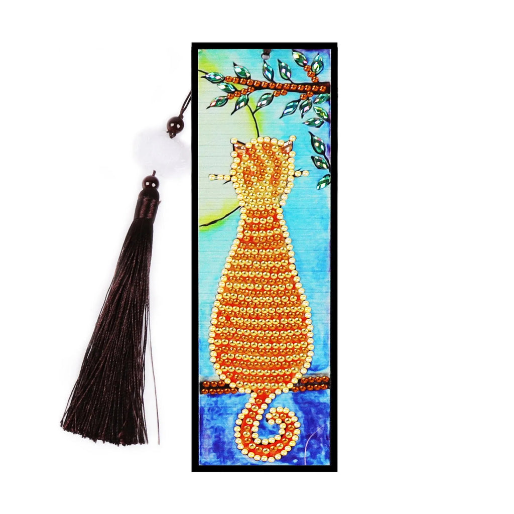 DIY diamond painting bookmark kit with mandala and crystal flower designs