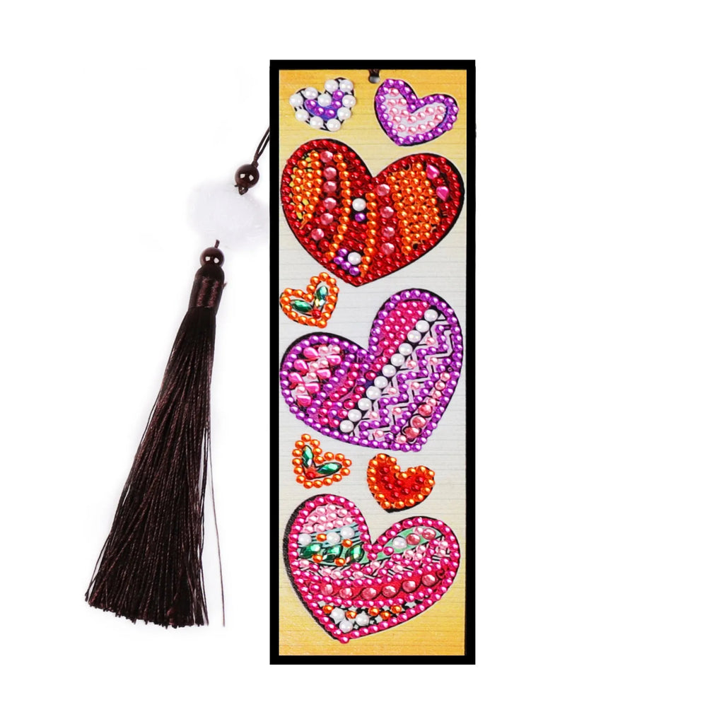DIY diamond painting bookmark kit with mandala and crystal flower designs