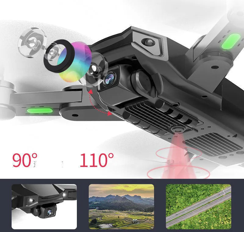 GPS high-definition dual camera quadcopter drone with brushless motor, 6K camera, and foldable design
