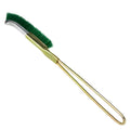Green mini elbow cleaning brush with nylon wire bristles and metal handle for rust removal tasks
