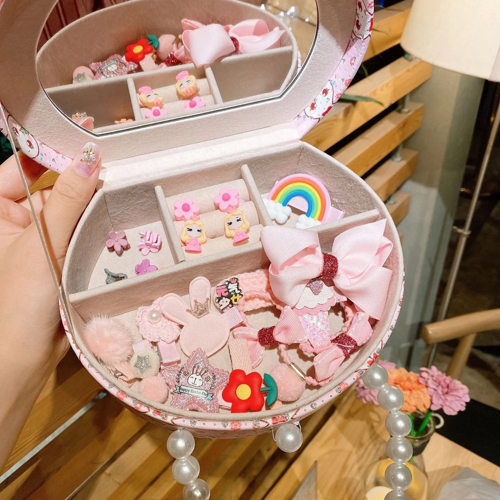 Cocoli series cloth cartoon headdress and hair clip jewellery set for girls in a decorative gift box.
