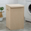 Washable fabric-covered clothes sorting box for laundry storage in beige, brown, green or grey colours