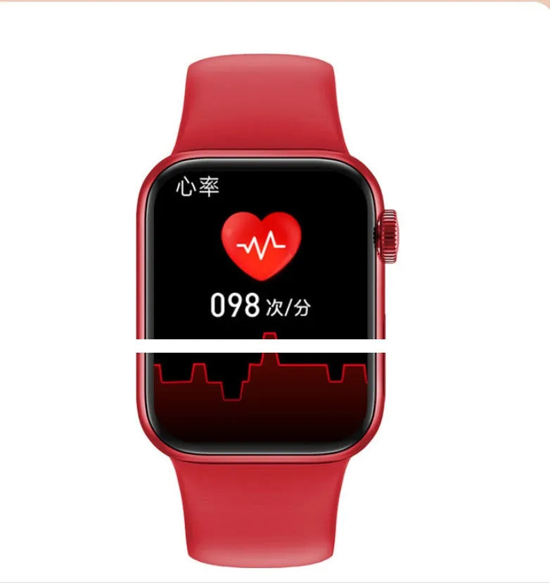 M16Plus smart watch in wolf grey with 1.8-inch touch screen on wrist, showing health data display