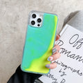 Candy Luminous Quicksand TPU+PC mobile phone case back cover in solid colour with glowing effect