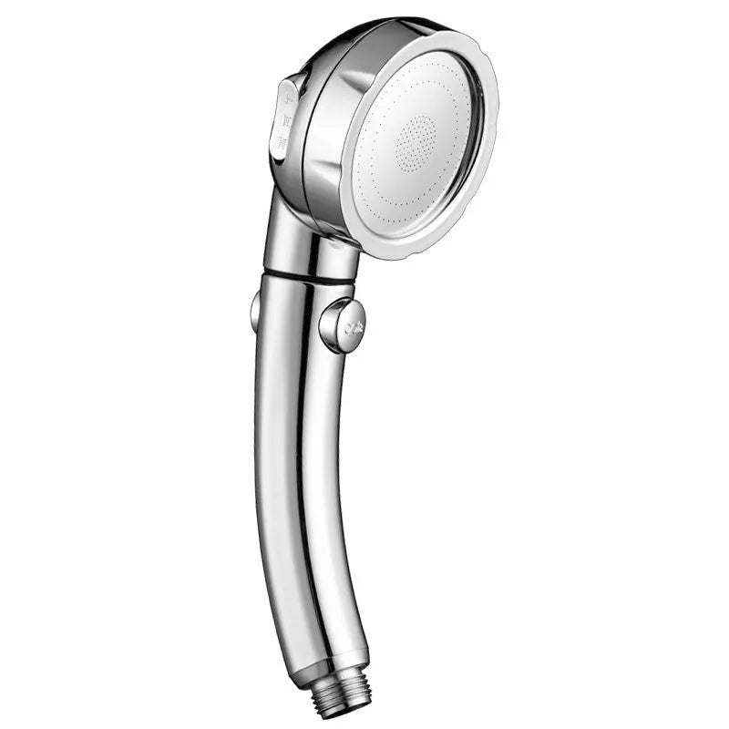 ABS plastic handheld shower head with universal 4-point fitting in electroplating, UV, white or blue finish