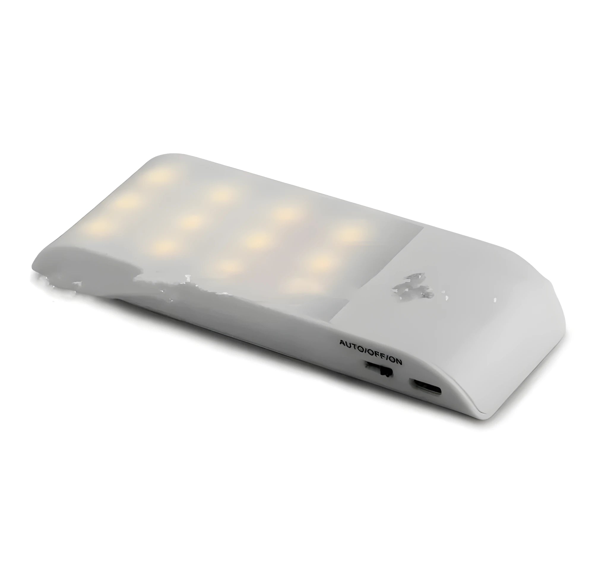 Rechargeable human body sensor night light with 12 LEDs and PVC shade for cabinet and corridor use