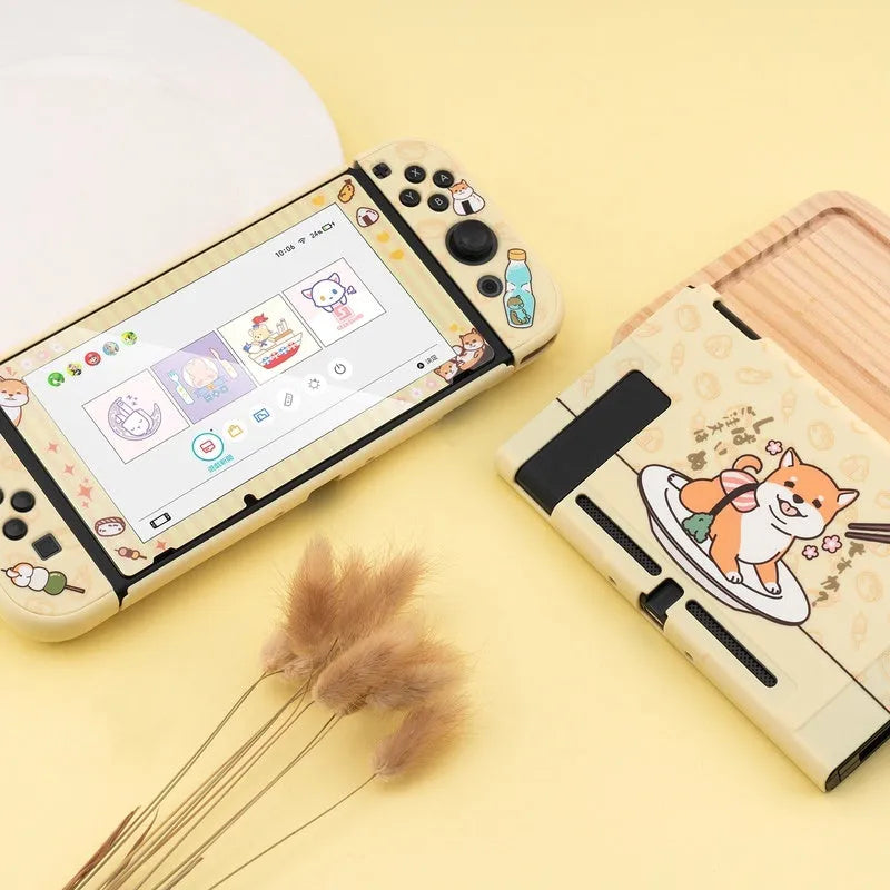 Silicone protective shell case with back grip for Nintendo Switch Lite console in selected style color