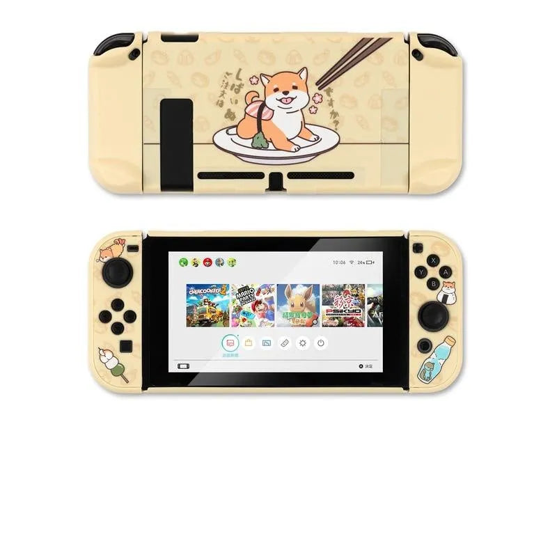 Silicone protective shell case with back grip for Nintendo Switch Lite console in selected style color