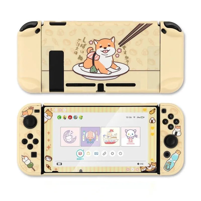 Silicone protective shell case with back grip for Nintendo Switch Lite console in selected style color