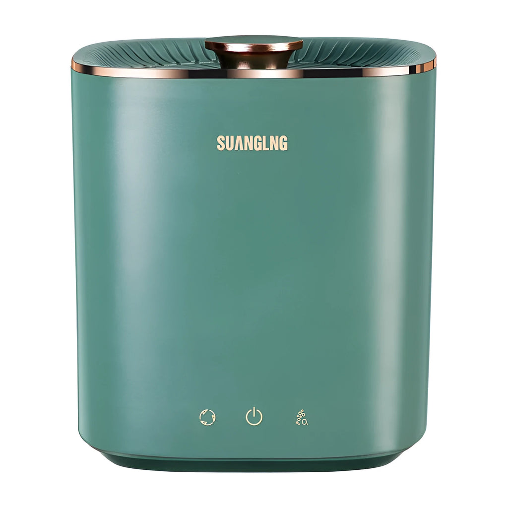 Green and white mini portable washing machine for underwear with ozone sterilisation feature