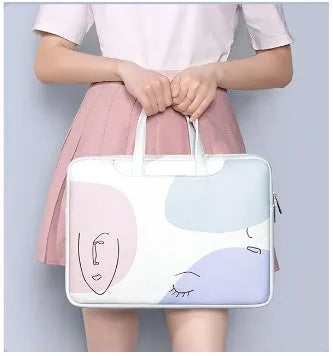 Blue waterproof laptop bag for 15.6-inch notebooks with shockproof protection and soft handle