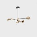 Nordic style iron frame LED pendant chandelier with acrylic body in a multi-head configuration.