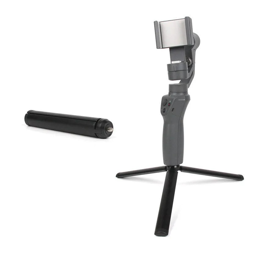 Black aluminum alloy PTZ mobile phone tripod stabilizer compatible with Apple iPhone for handheld photography