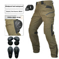Motorcycle cycling pants with waterproof windproof features in polyester blend fabric