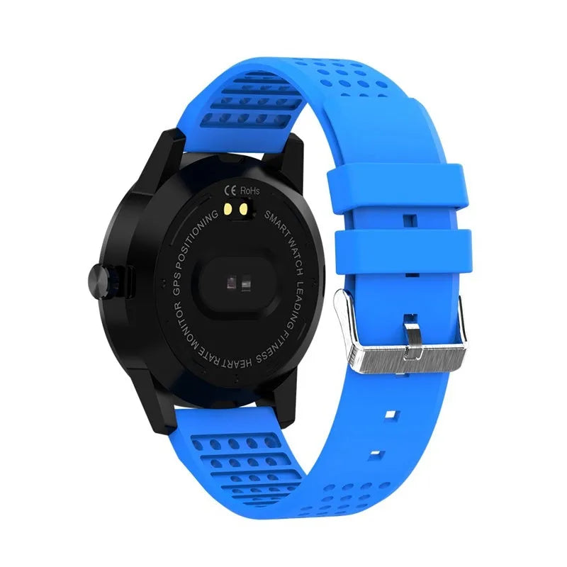 Black smart bracelet with 1.3-inch colour screen showing heart rate monitoring display
