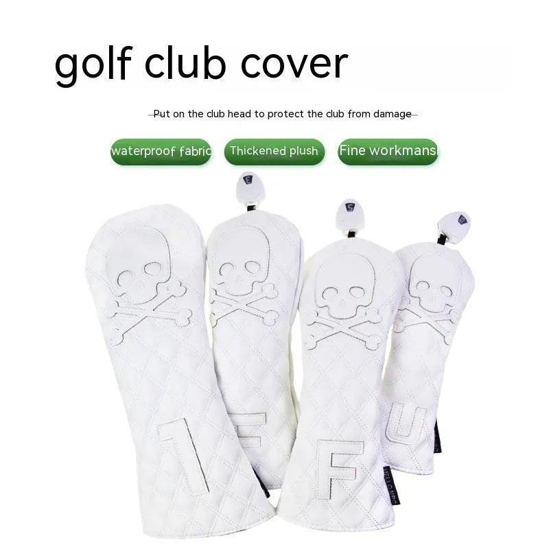 Black and white waterproof protective cover for golf club wooden poles