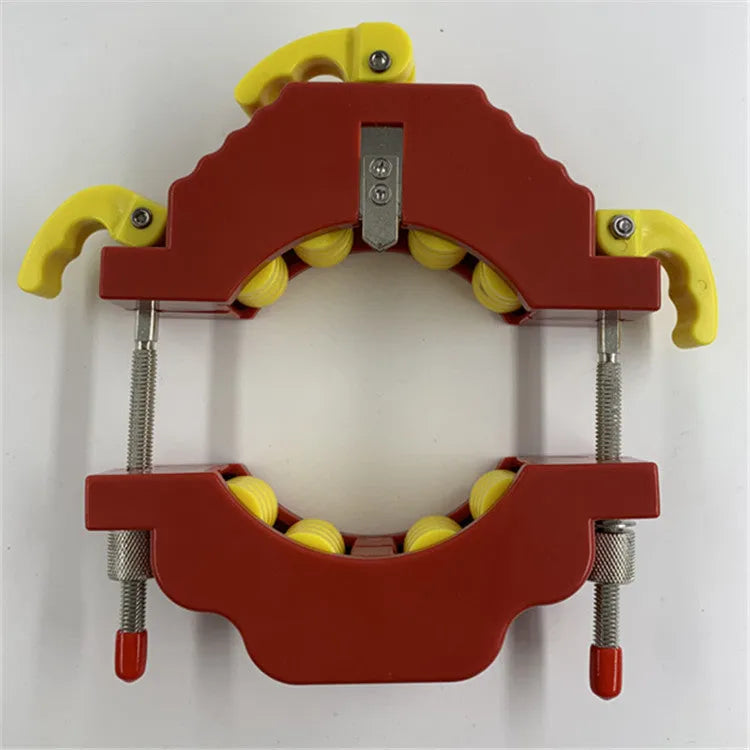 Yellow bottle cutter tool for cutting glass bottles from 50mm to 120mm diameter for DIY crafts