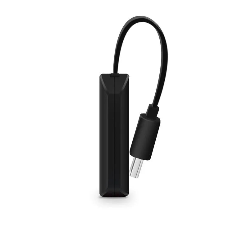 Black compact HDMI mirroring dongle for smartphone to TV with 1080p output.