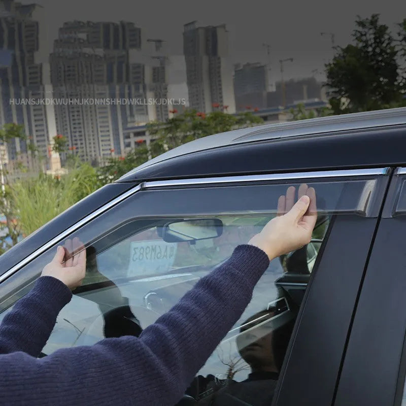 23 New Outlander window deflector set in engineering plastic, Black Warrior and translucent options